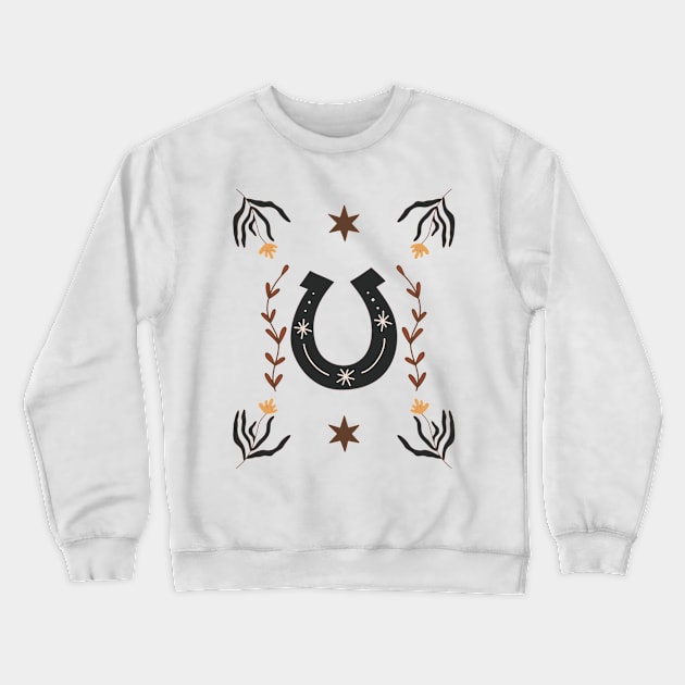 Lucky Horseshoe Crewneck Sweatshirt by Arrow Wind Threads